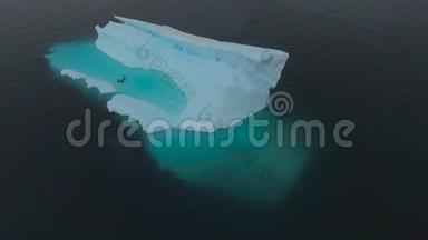 海洋中一座大冰山的俯视图.. 安德列夫。
